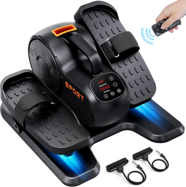 Dripex 16-Level Under Desk Elliptical, Orange accents