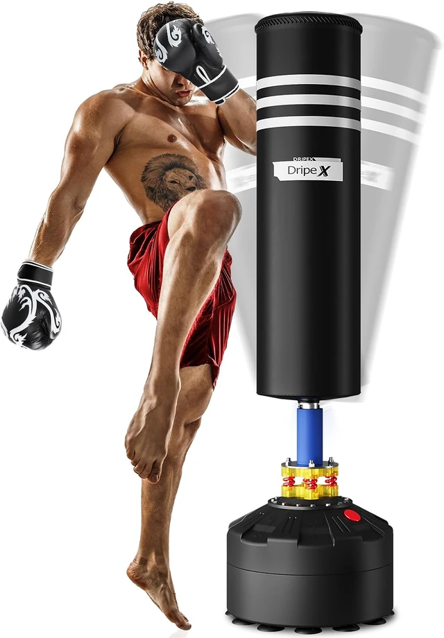 Dripex 69-Inch Freestanding Punching Bag, Black · Basic set