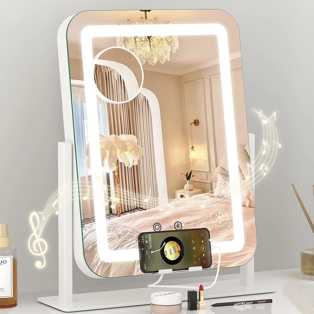 Dripex 15-Inch Lighted Vanity Mirror, Type-C charging version