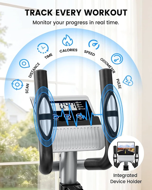 Dripex 16-Level Magnetic Elliptical Trainer, Metallic