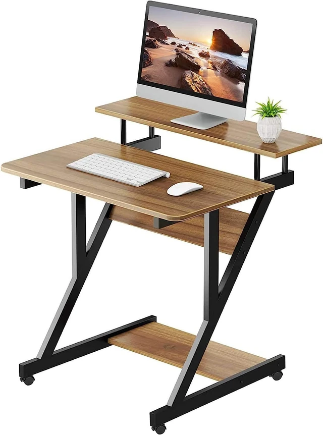 Dripex 27.5-Inch Compact Computer Desk, Walnut